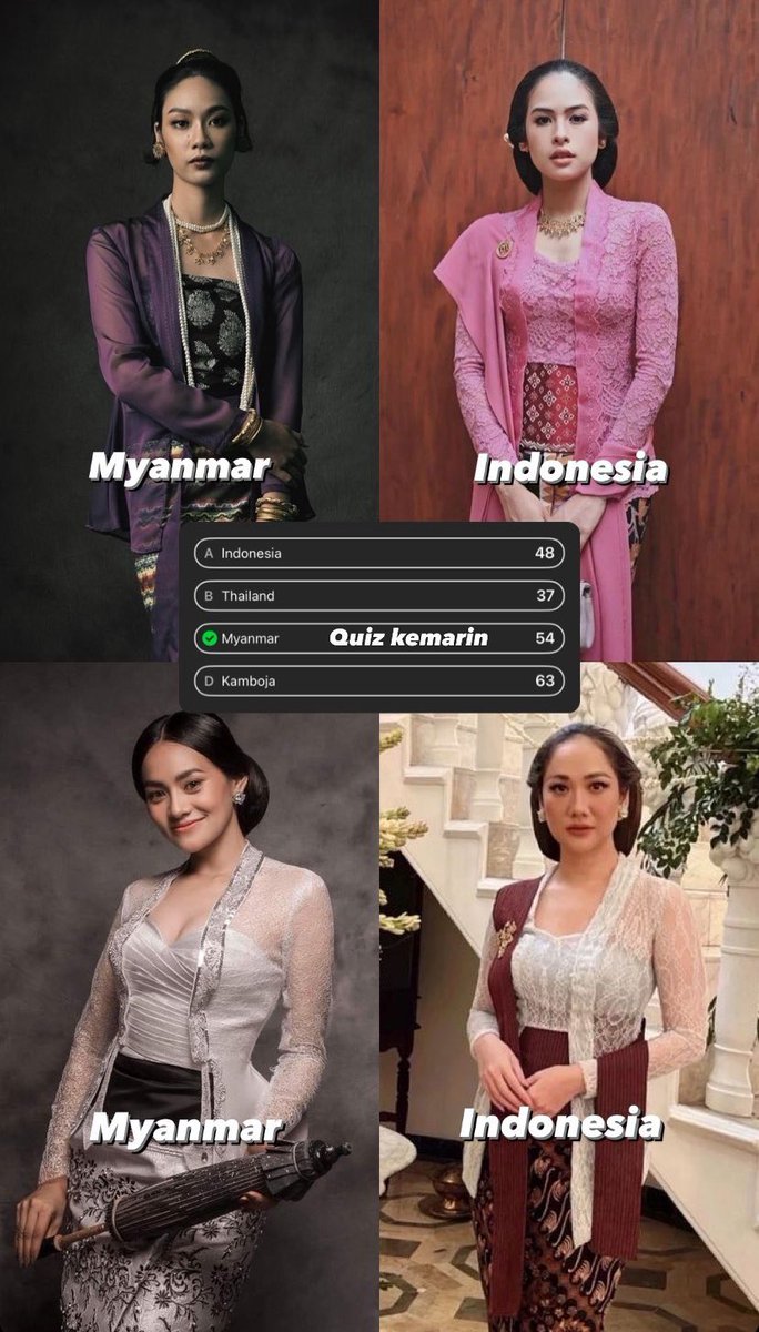 emangcuek's tweet photo. @tanyarlfes Hmmm aku pernah penelitian tentang kebaya, ya emang kebaya (bahkan sarung) itu budaya asia tenggara si, tapi ya minimal cari tau dulu biar ga salah ngira https://t.co/lxgR4hgfWA