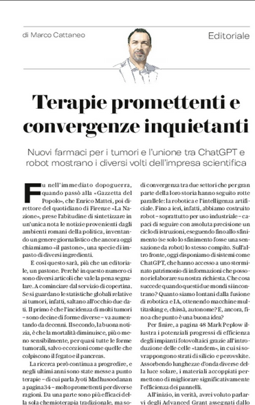 Una lettura molto stimolante quella de @le_scienze. Non solo il servizio di copertina ma tutto il numero da capo a coda. Tutto da leggere più di sempre il fondo di @marcocattaneo. Consiglio vivamente anche di frequentare il sito sempre aggiornato e curato fin nei dettagli.