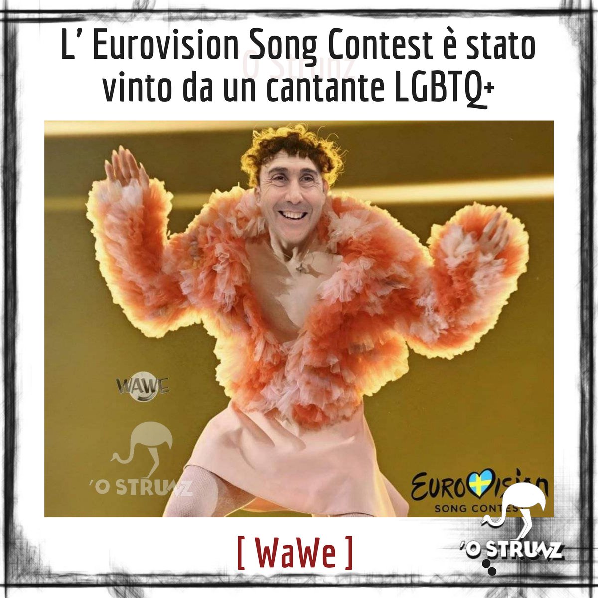 (WaWe @WaWe970) #12maggio #Eurovision2024 #LGBTQ #umorismo #ironia vannacci #omotransbifobia #omosessualitàrepressa