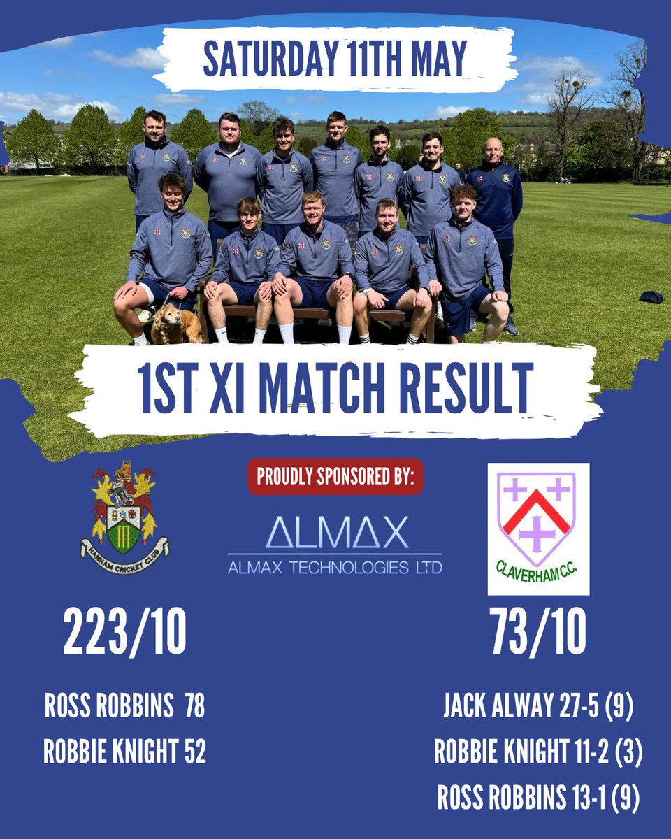 Hanham 1st XI claim their first victory of the season with a dominant victory over @ClaverhamCC. Stand out performances from Ross Robbins, Jack Alway and Robert Knight @BandDCricket @GlosCricketFdn