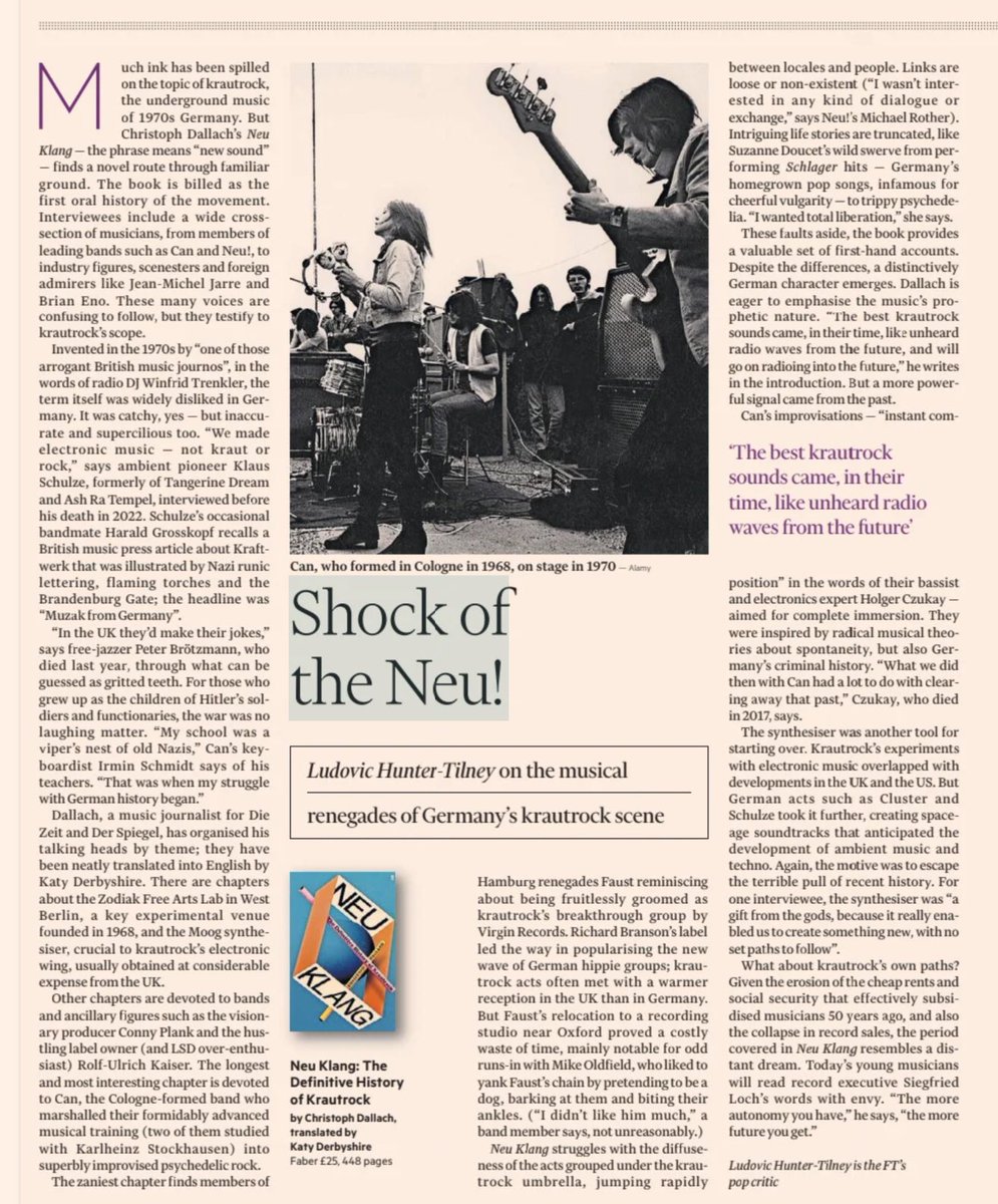 Here’s my book review of Neu Klang, the first Krautrock oral history: on.ft.com/3yaPakq