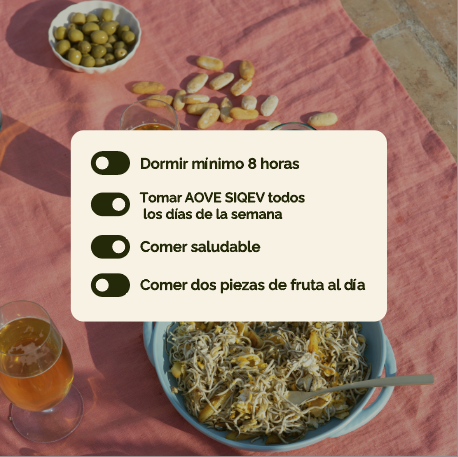 Checklist para una vida saludable ✅🌿 ¡Cada gota de nuestro AOVE SIQEV es una inversión en tu bienestar! ¿Ya lo tienes en tu lista? #QvExtra #SelloSIQEV