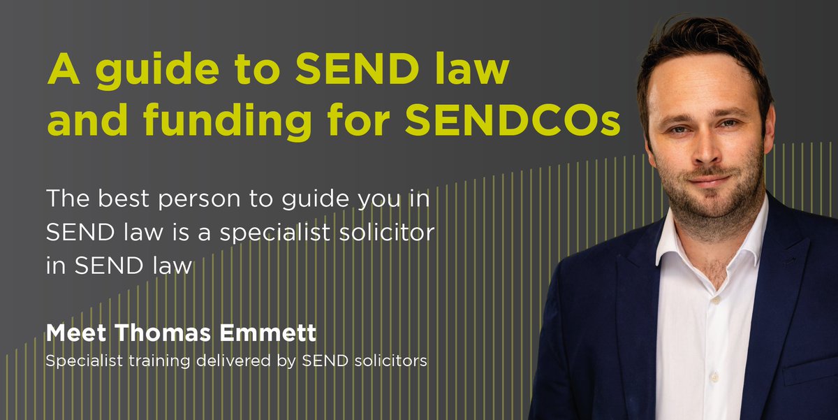 We still have places for our comprehensive training session which is specifically designed for #SENDCOs. The session will be delivered by a specialist #SEND solicitor who is experienced in advising education settings. Register here 👉 loom.ly/Pg-pJUg #EHCPs #Funding