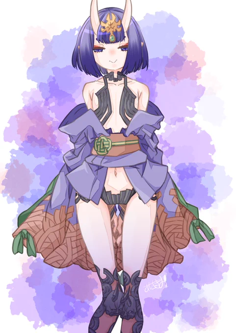 唐突に描きたくなったので(*゜▽゜*)かーええやろぉ?#FGO#酒呑童子 