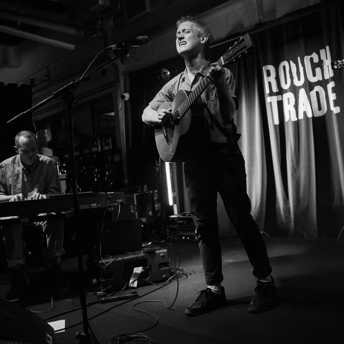 It's a dream to finally play these new songs for you all. (📸 @RoughTrade, London last night by @JamieMacPhotos) #thatgoldentime