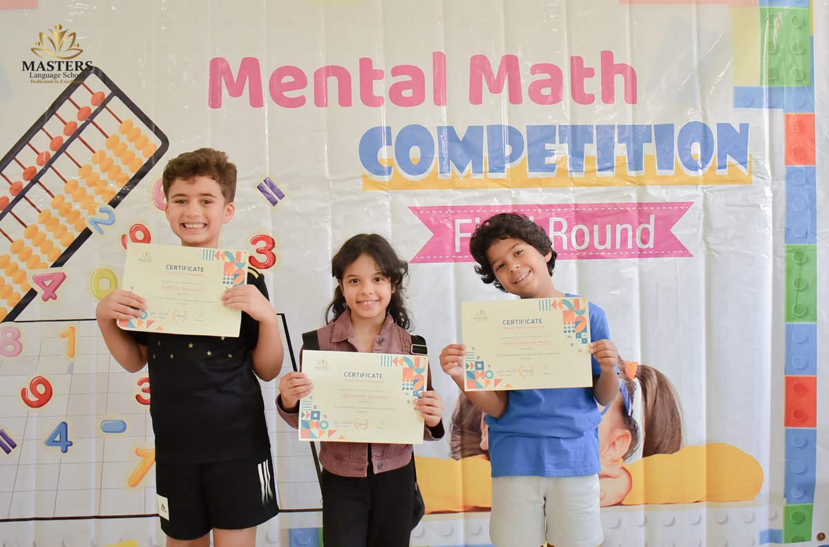 Mental Math Competition (Final Round) 📷📷📷
Grade1,2&3
Congratulations for the Winners 📷📷📷
#masters_language_school📷📷
