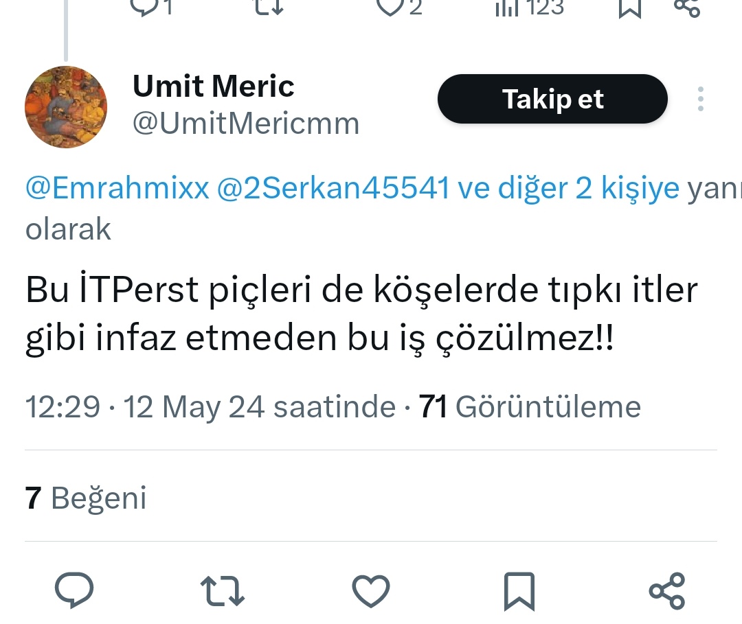 İnsanları böyle tehdit efen bu hayvan düşmanı trollerle ilgili ne zaman harekete geçersiniz? @yilmaztunc @adalet_bakanlik