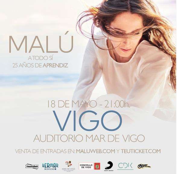 El 18 de mayo <a href="/_MaluOficial_/">Malú</a> estará en directo en el <a href="/pcongresosvigo/">Auditorio Pazo de Congresos Mar de Vigo</a> con su gira #atodosi info:galiciaenconcierto.com/destacado/malu…