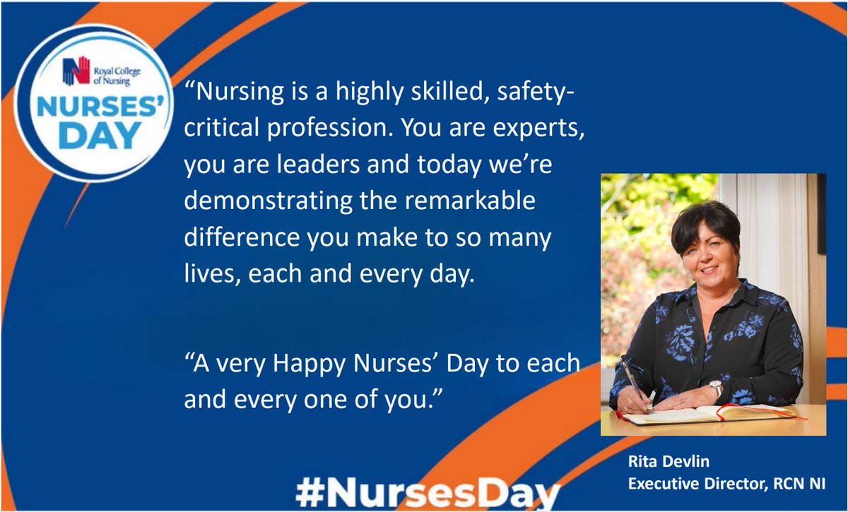 Rita Devlin, Executive Director, @RCN_NI wishes a very Happy Nurses' Day to all of our members #NursesDay