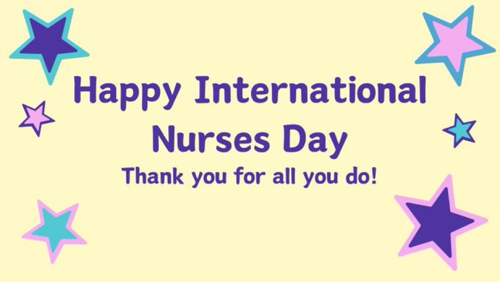 Happy international nurses day to all the nurses I’ve worked with past and present.  I have had the privilege of working with amazing individuals and teams who are always striving for excellence for the children and the families they work with. ⭐️⭐️⭐️