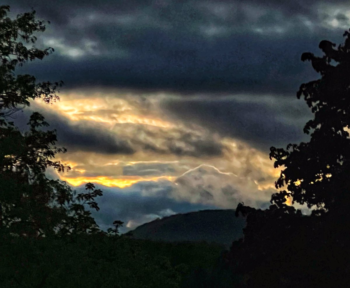 A long dreary, rainy day gave way at sunset to reveal a brooding sky. #cloudphotography #NaturePhotography
