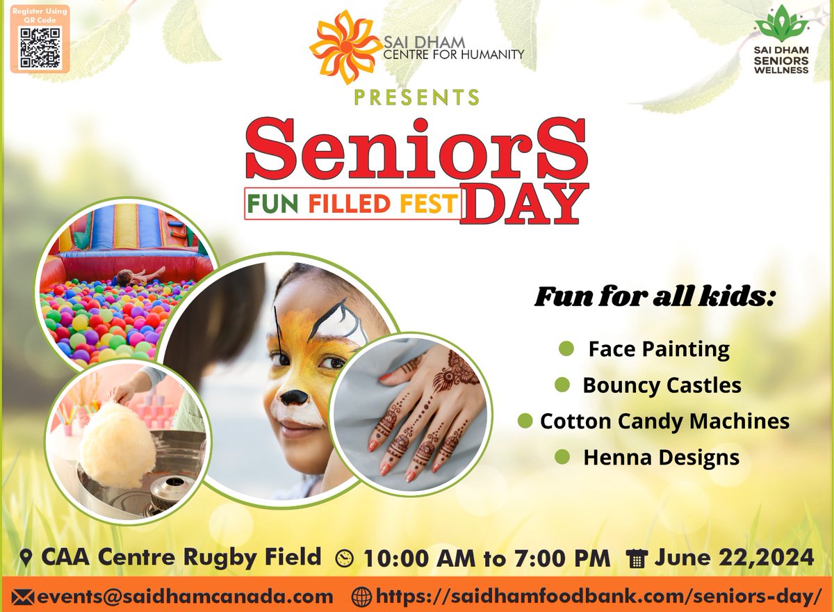🎉 Calling all Kiddos! 🎈 Join us for our outdoor seniors & family event where there's fun for everyone, including the little ones! 👧

👦 Bring your children along for a day filled with exciting activities that they'll love!

#SeniorWellness #SeniorEvent #SeniorGather