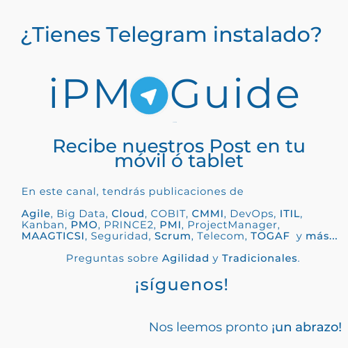 ¿Tienes Telegram instalado? iPMOGuide es un canal de Metodologías, Estándares y Frameworks En este canal, tendrás publicaciones de #ProjectManager #Scrum #Agile #BigData #DevOps #Telegram  Sigue el canal de la iPMOGuide en Telegram  i.mtr.cool/ujwypabuor ¡un abrazo!