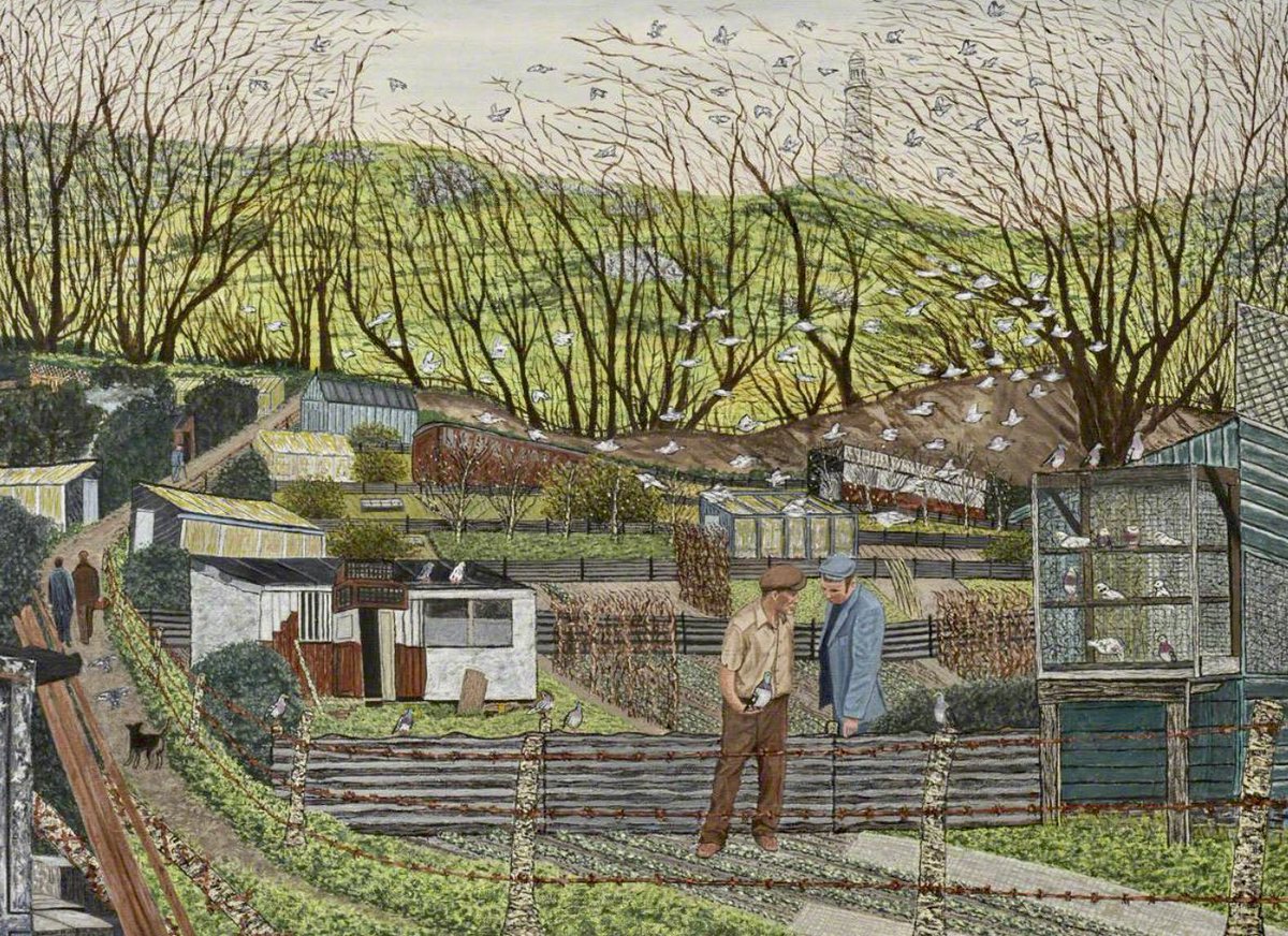 Love this one … an alternative religion for many on a Sunday morning, although not as popular as it was … 

The Pigeon Fancier, Ulverston by Eric A. Quinn #Art #NorthernArt