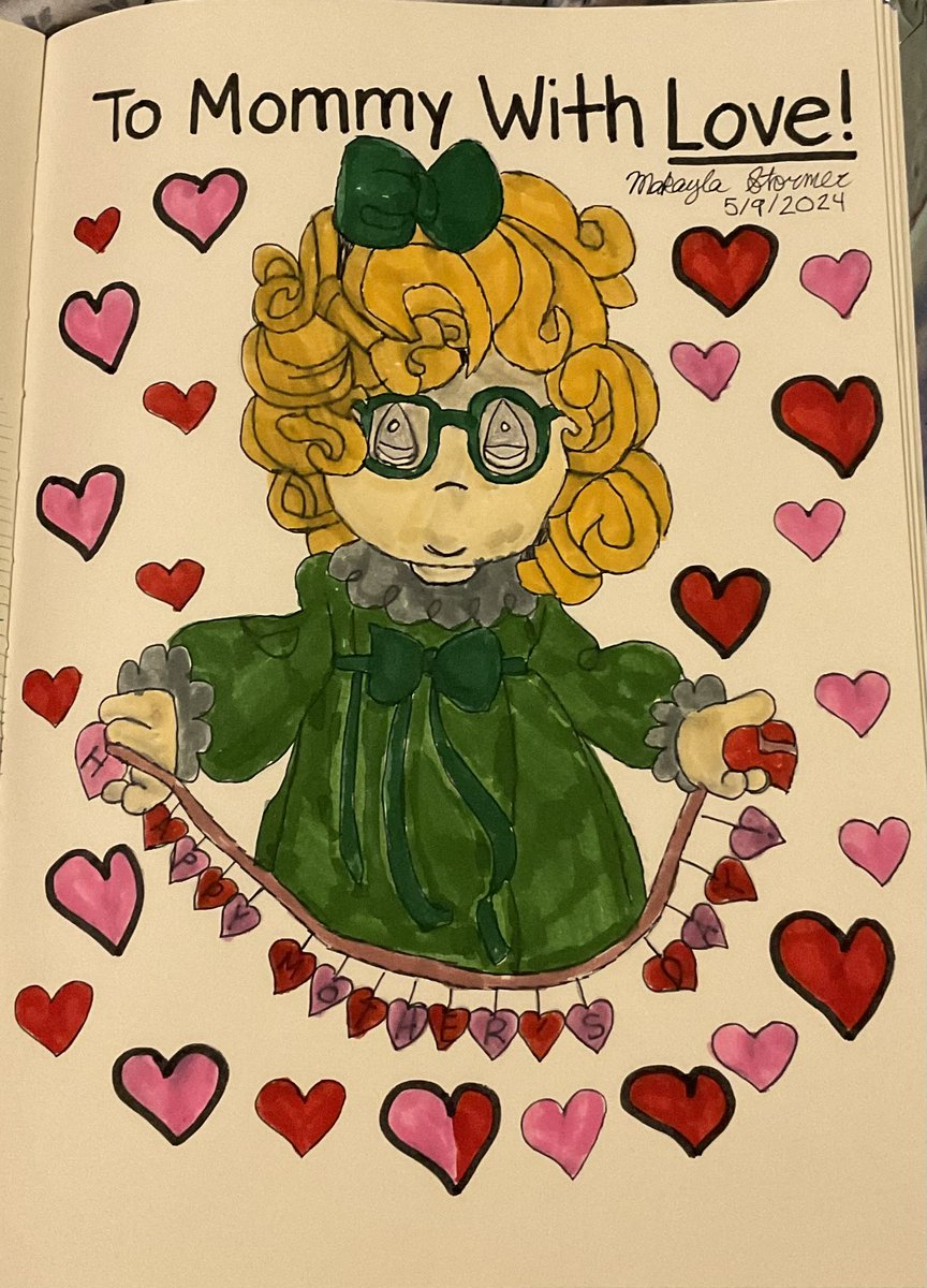 Want to wish all of the moms a #HappyMothersDay! Here is an artwork of my mom as if she was a Precious Moments character! #MothersDay #mothersday2024 #mothers