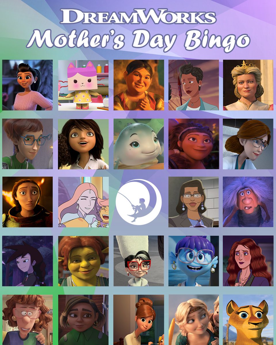 They are not regular moms, they are ✨DreamWorks moms✨ Watch your favorite DreamWorks films/series and check off who you see with this BINGO board! ✅💜 #MothersDay #DreamWorks