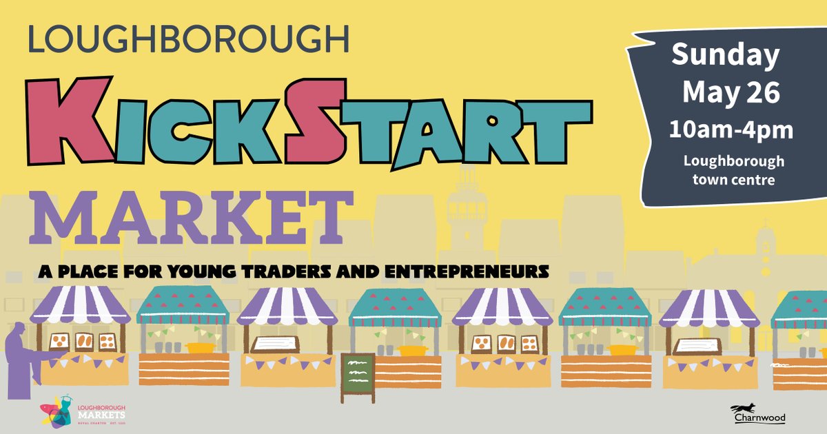 Do you know someone aged 16-30 who has a business idea? The Loughborough KickStart Market on Sunday May 26 is a great chance to try out as a market trader and get feedback from the public on your business idea. To find out more and to sign up, visit👇 charnwood.gov.uk/news/2024/04/3…