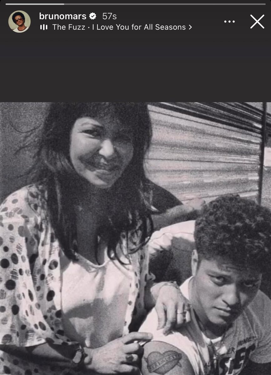 🥺! Bruno Mars via instagram stories: