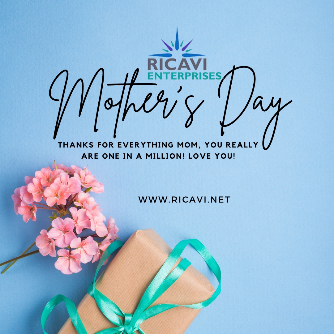 Mother's Day Thanks for everything Mom, you really are one in a million! Love you! 💐❤️

🌐 ricavi.net
📞 (203) 235-0885
📨 info@ricavi.net

#RicaviEnterpriseLLC #officecleaning #homecleaning #residentialcleaning #windowcleaning