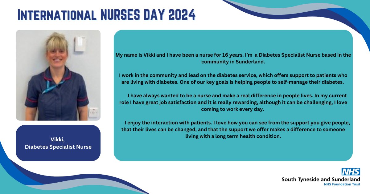 As we continue to share all of our nurses stories with you, for #InternationalNursesDay 🎉💙 Next up we hear from Vikki 🙌

#TeamSTSFT