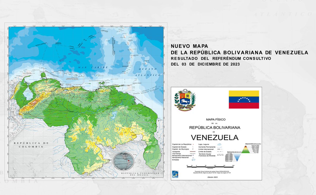 Nuevo Mapa de Venezuela con nuestra Guayana Esequiba. ¡Este es nuestro mapa amado! #12May #MadreSerDeVida