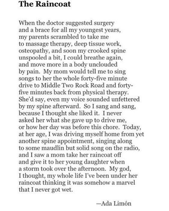 I love this poem by ⁦@adalimon⁩ for Mother’s Day, so I will post it again this year. So Happy Mother’s Days to all the moms out there, especially those who unselfishly lifted the rest of the world up on the backs.