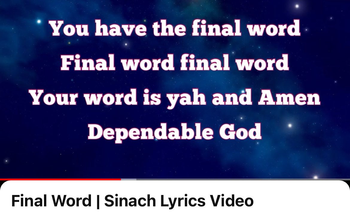 4HISGLORY55's tweet image. The enemy (s) always have a nasty comment a nasty word BUT GOD has the final Word #Godyourwordisfinal #NOMATTERWhat #WehavetheVictory❤️🔥❤️🔥❤️🔥👑👑👑👑🎵⛓️‍💥🔨
youtu.be/0GsHJaNmQGI?si…