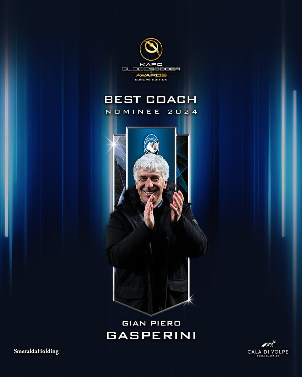 Will Gian Piero Gasperini claim the title of BEST COACH at the KAFD #GlobeSoccer European Awards? 👑 

Cast your vote now! vote.globesoccer.com/vote/euro-best…

#Gasperini #KAFD #HotelCaladiVolpe #SmeraldaHolding