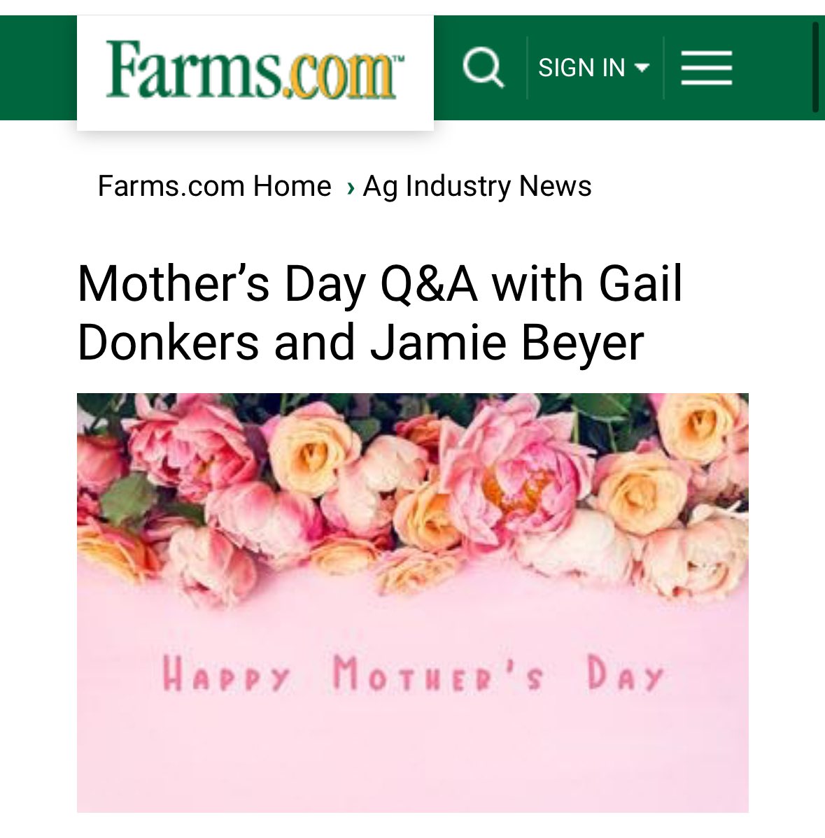 MFU Outreach Organizer Gail Donkers joined farms.com to share memories about her mother and what lessons she’s passing down to her own children. Check it out: m.farms.com/ag-industry-ne…