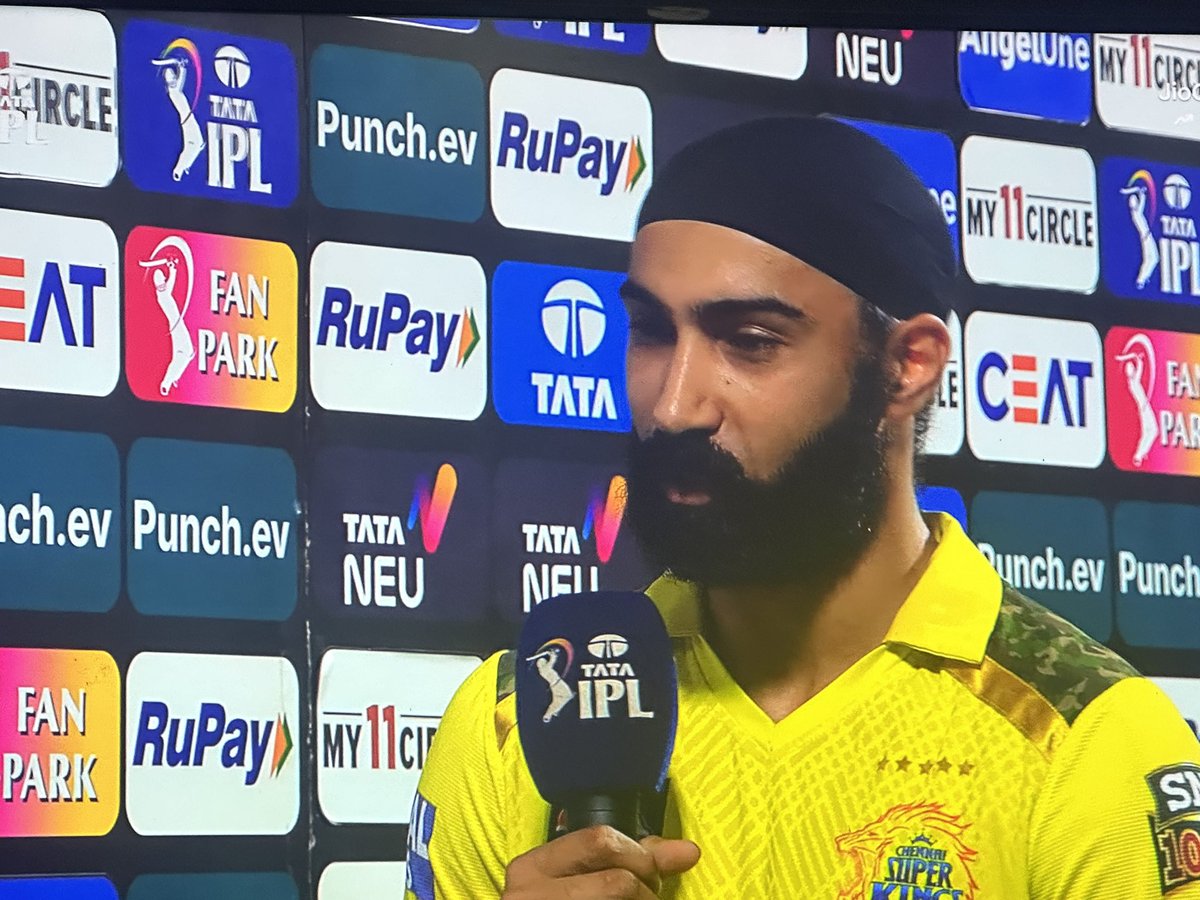 “Ruturaj helped me decide the lengths and spots i should bowl after the powerplay” Simarjeet Singh in his post match interview 🦁