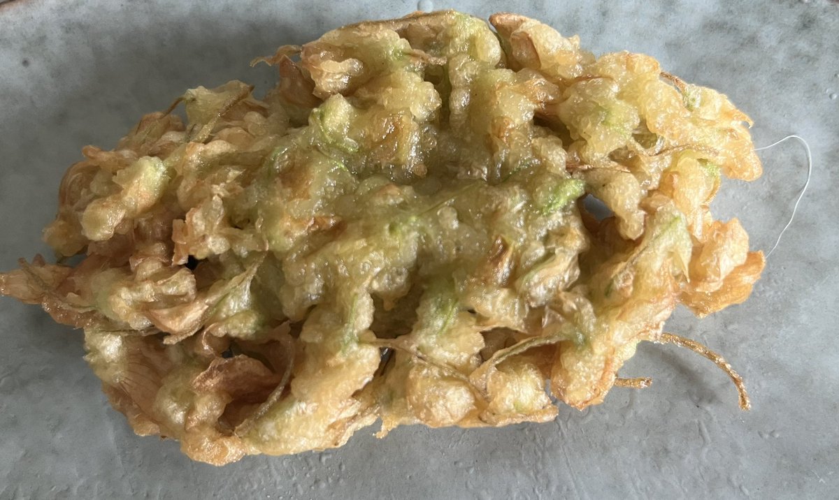 Voilà pour le goûter de ce dimanche pluvieux … petits beignets de fleurs de glycine blanche