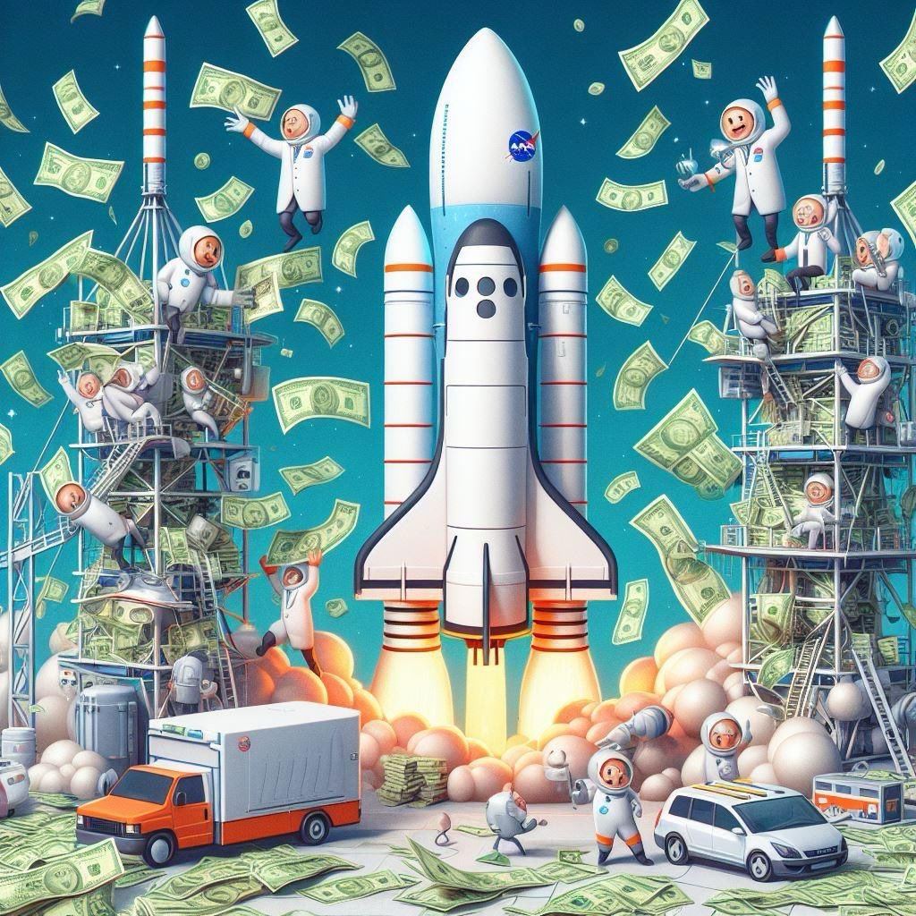 L' «ESPACE» est la plus grande opération de blanchiment d’argent de tous les temps. ▶️ La demande de budget pour la NASA pour l'exercice 2025 s'élève à 25,4 milliards de dollars, soit une augmentation de 2 % par rapport à 2024 et la même chose qu'en 2023. tinyurl.com/bdhbch7t