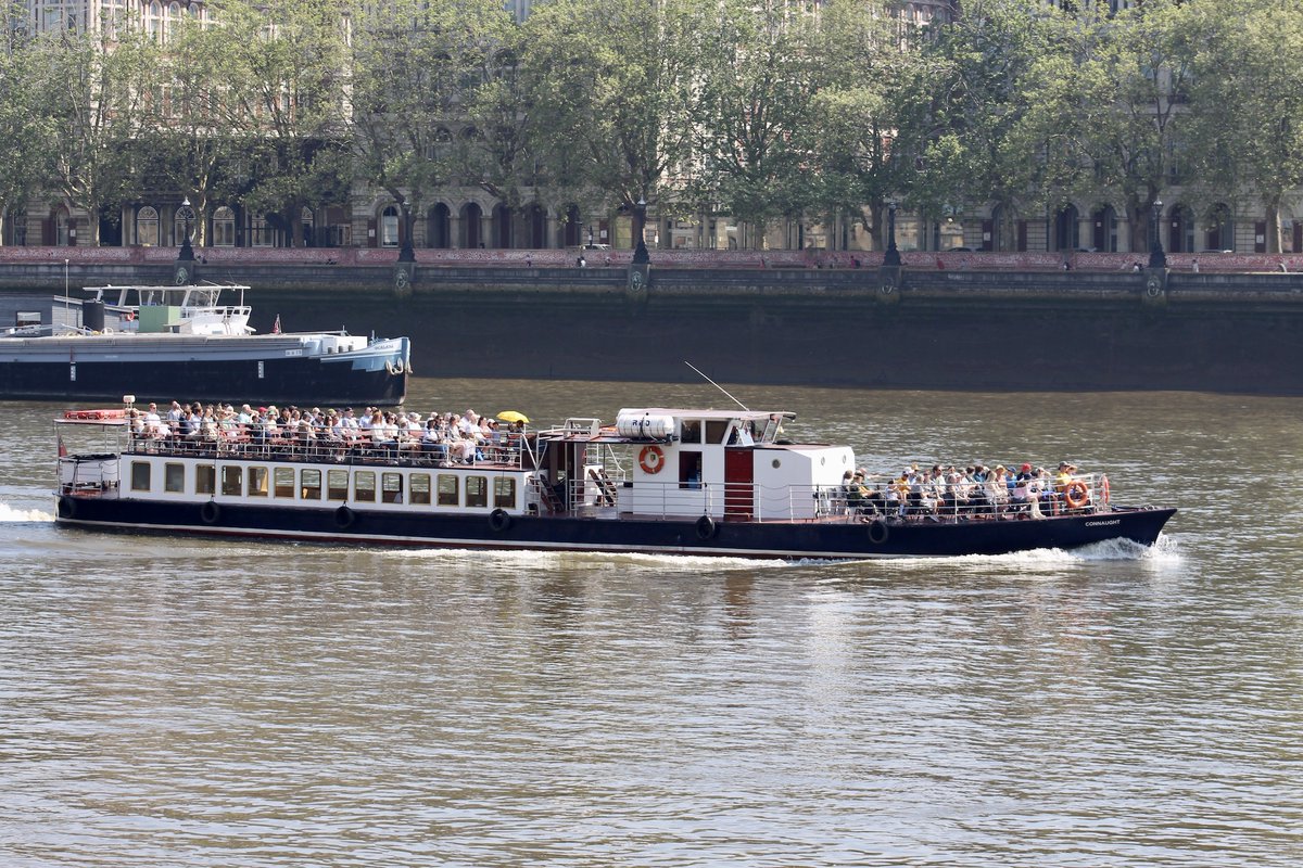 M.V. CONNAUGHT heading upstream in this morning's sunshine.