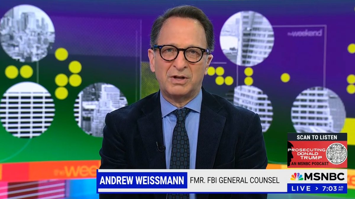 If you missed Andrew Weissmann, @AWeissmann_ on The Weekend, it is archived here (via GDELT project): archive.org/details/MSNBCW….