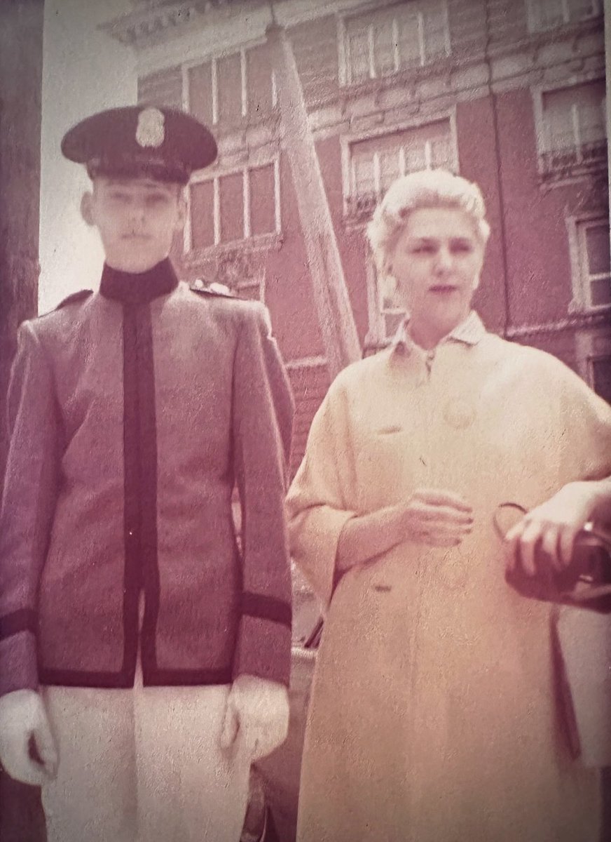 The Johnny Ramone Army wishes a Happy Mother’s Day to all the Moms out there 🌸 Here’s Johnny at Staunton Military School with his Mom, Stella. #JohnnyRamone #JohnnyRamoneArmy #Ramones #MothersDay