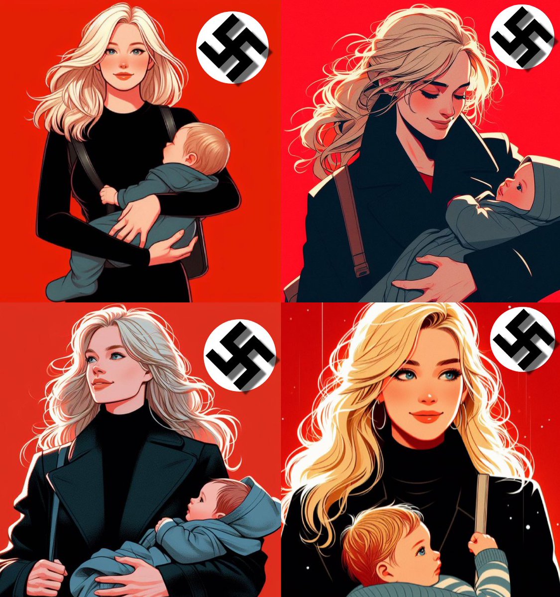 Today we are celebrating the most important achievement and gift that a White woman can give to our people. Happy Mother's day to our beautiful White heroines, you deserve the best. We love you. 🤍