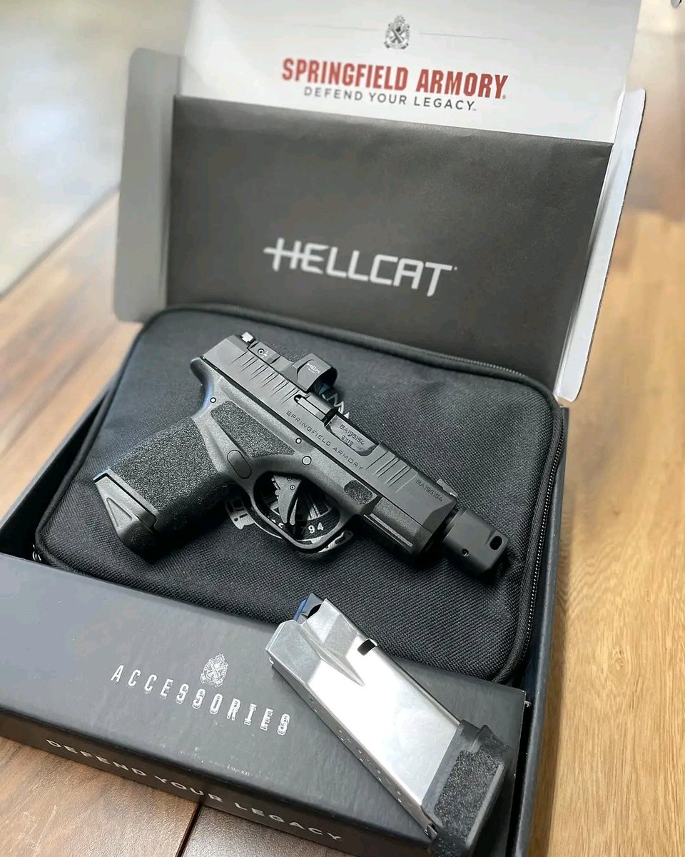 Springfield armory Hellcat  9mm just in! We’ve got a couple in with different sight options, #NewGunInventory #SpringfieldArmory #9mm #ShopSmallBusiness #SpicherCustom