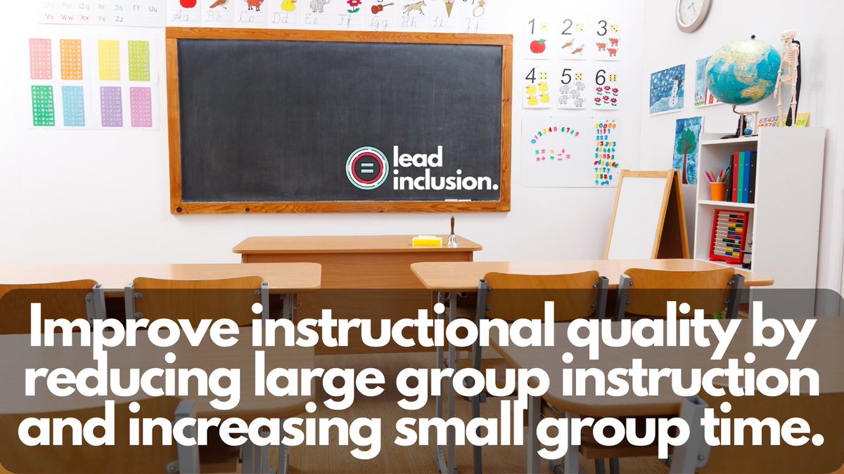 🕐 One of the easiest ways to carve out time for differentiation (and improve instructional quality for everyone) is to reduce large group instruction and increase small group time. #LeadInclusion #EdLeaders #Teachers #UDL #TeacherTwitter