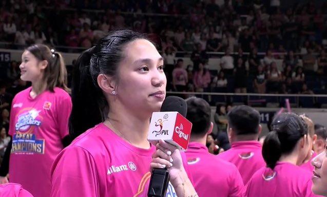 the pressure is there but bea de leon is bea de leon. the BEAst! 🔥 you did a great job since the conf started. creamline team is really for you, bei! hanggang dulo na to ha? 🌸💗💖💘🦅 #PVL2024