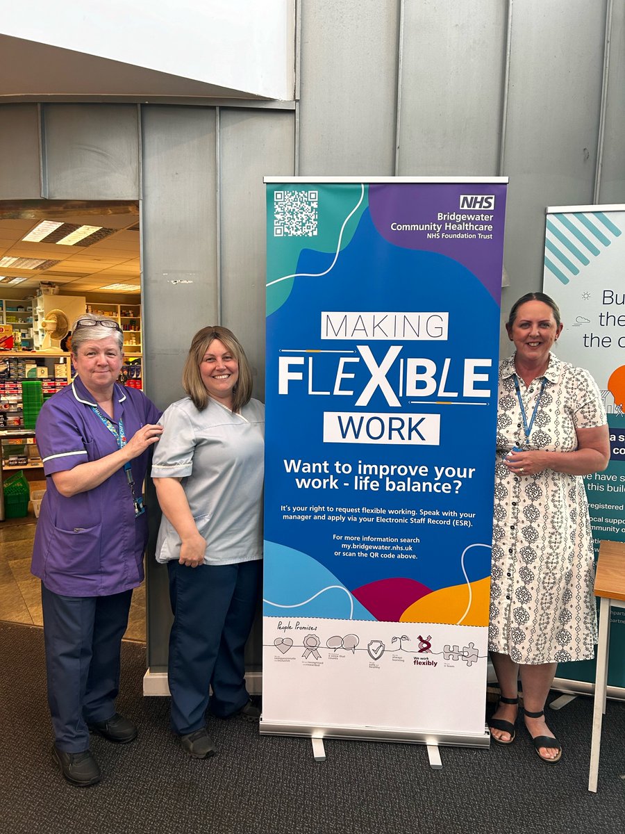 Staff from the fabulous Widnes UTC @WeAreBCHFT  have been promoting flexible working to all our staff and any new recruits. Thanks team for all your efforts !! #TeamBridgewater @BCHFTStaff  #flexibleworking