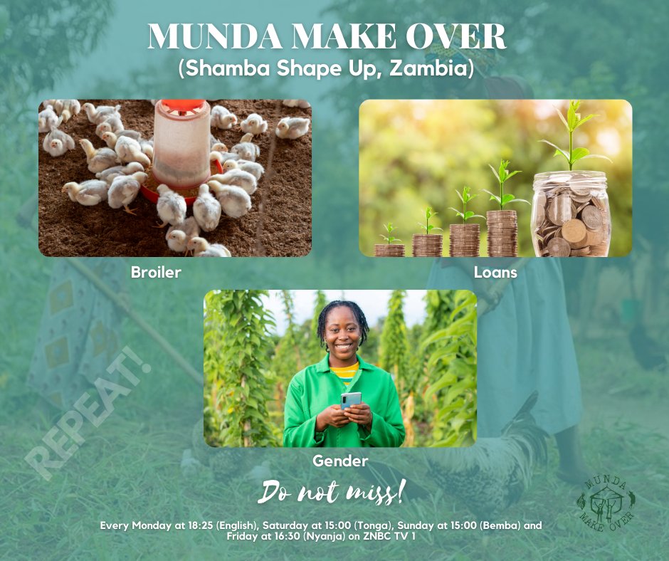 This week on Munda Make Over #Zambia . Spread the word! Topic details 👇