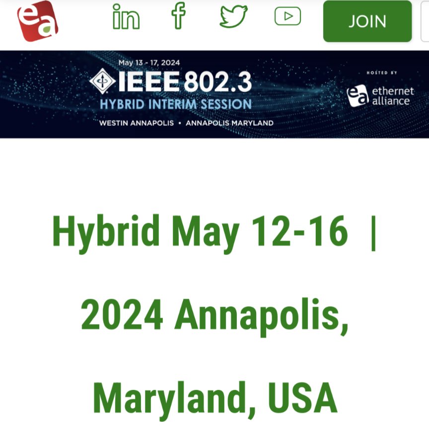 #OnTheRoadAgain Heading to Annapolis for @IEEESA @ieee802 #802dot3 #Ethernet hosted by @EthernetAlliance.