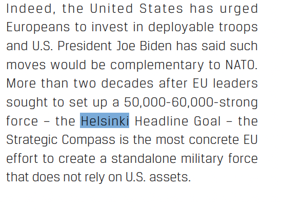 Question to #MilTwitter is the HHG still part of the EU's Level of Ambition ...or has the Strat Compass flatend it all...😳