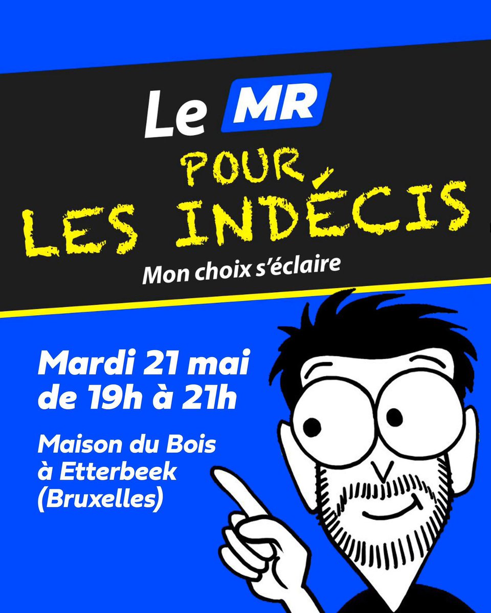 🧐 Vous êtes encore indécis ? Vous voulez mieux comprendre certains enjeux pour faire le meilleur choix ? Vous avez des questions précises ou vous êtes simplement dans le doute ? Cet événement est pour vous !  🗳️ A quelques semaines de l’échéance électorale du 9 juin, le MR vous