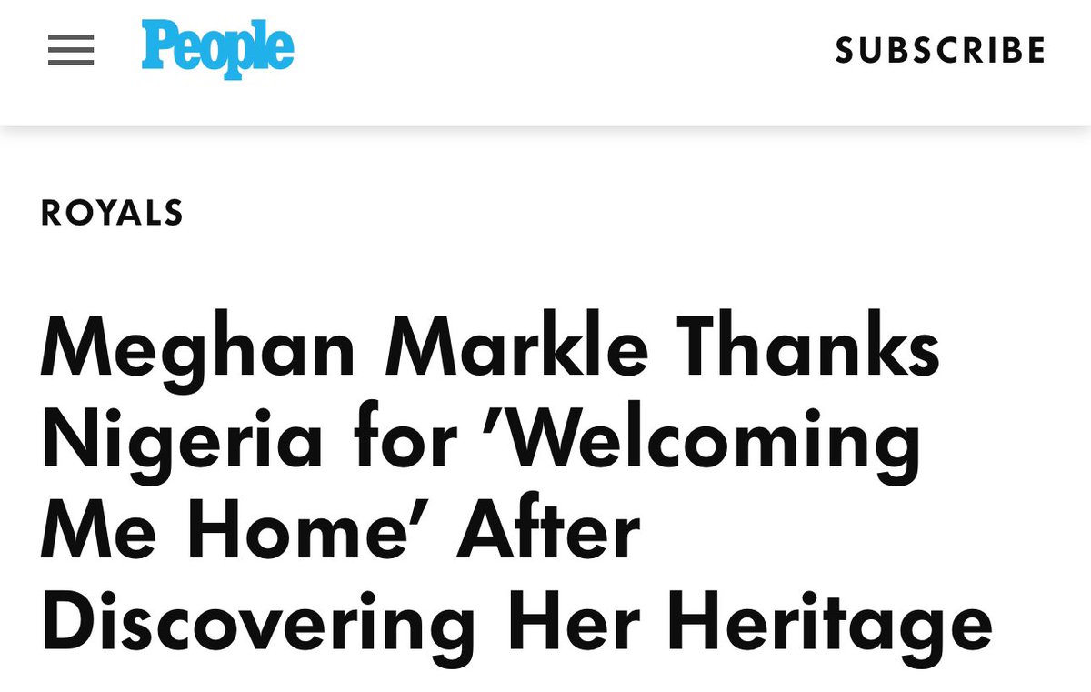 MARCH 2015: Meghan Markle wrote that Malta, “the land from which my great grandmother hailed”, “felt like home” on her Tig blog. MAY 2024: Meghan Markle thanks Nigeria for “welcoming me home” after claiming to take a DNA test revealing her heritage. 👀