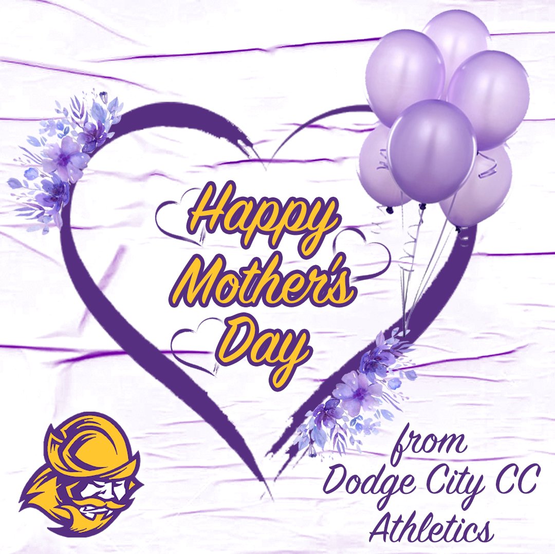 💜💜Happy Mother’s Day💜💜 Dodge City CC Athletics wish all the Moms a Happy Mother's Day....especially to all our Conquistador Moms! #GoConqs 💜💜