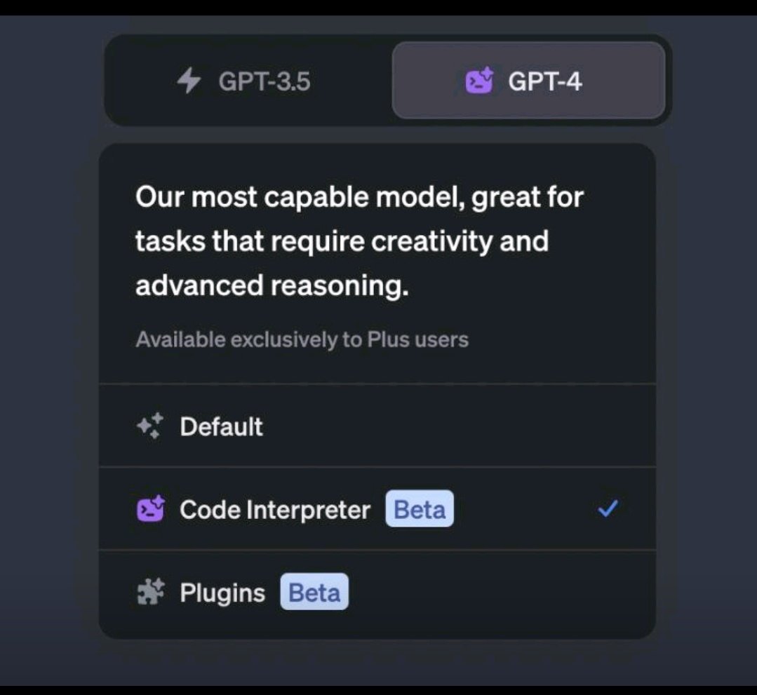 🔰Exciting news🔰
New Code Interpreter, available for all @ChatGPTapp Plus users! Really Help In the practice of SQL Query, So unleash your analytical skills. Discover incredible ways to use Code Interpreter! #DataAnalysis #GPT4 #OpenAI #DataScience #DataAnalyst  #CareerGrowth