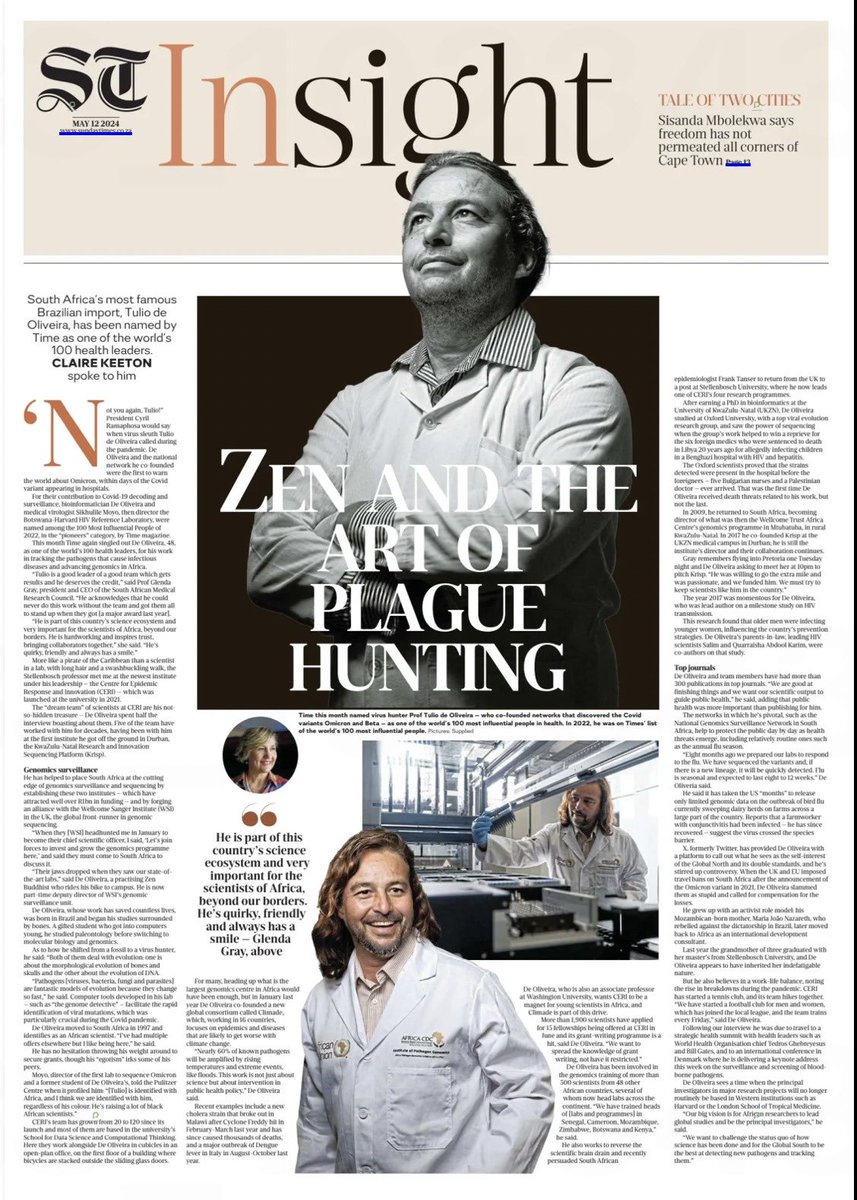 Proud of the article at Sunday times about our team, zen and mental health approach to deal with serious epidmric response. timeslive.co.za/amp/sunday-tim…