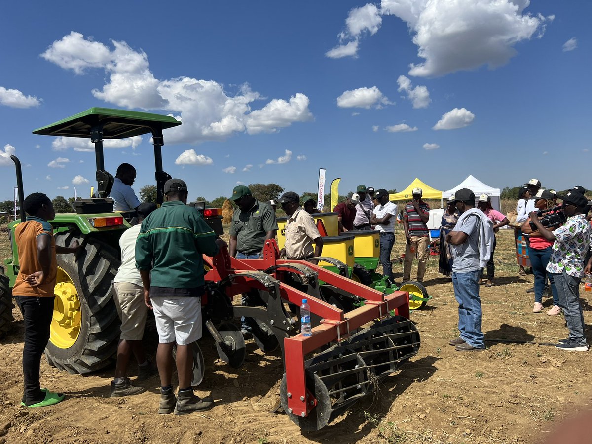 Hosted @JohnDeere Zambia on our Home farm for a demonstration Mechanization day ! Exciting to see the power of these machines ! Hope to one day Own one 😍😍😍