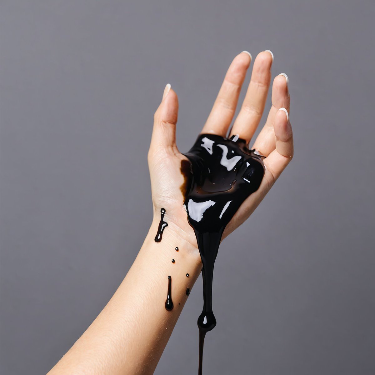 We are working on new pipeline for powering text2image service for @Imagine_aiart . Releasing in two weeks Prompt : black viscous liquid dripping on the hand of a woman
